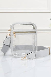 Queens Designs - Clear Square Crossbody Bag