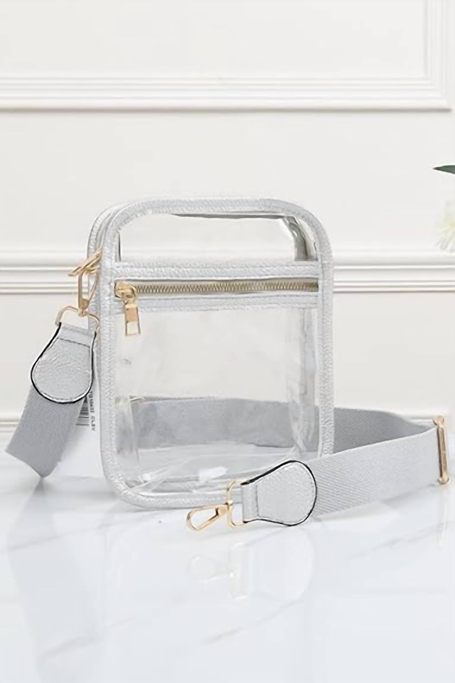 Queens Designs - Clear Square Crossbody Bag