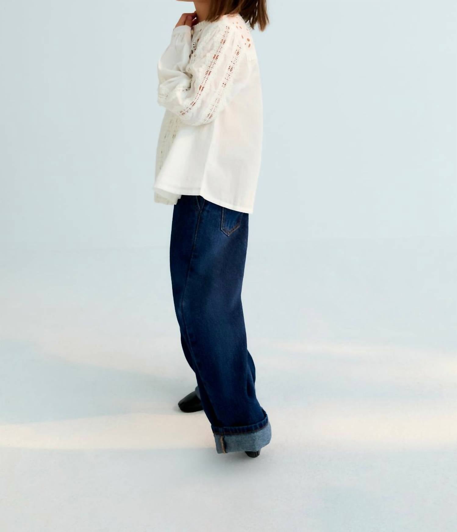 The New Society - Denim Wide Leg Pant