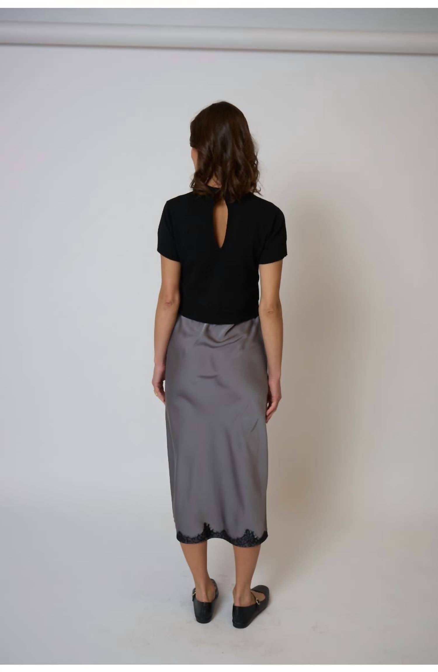 Central Park West - Celeste Lace And Sweater Combo Dress