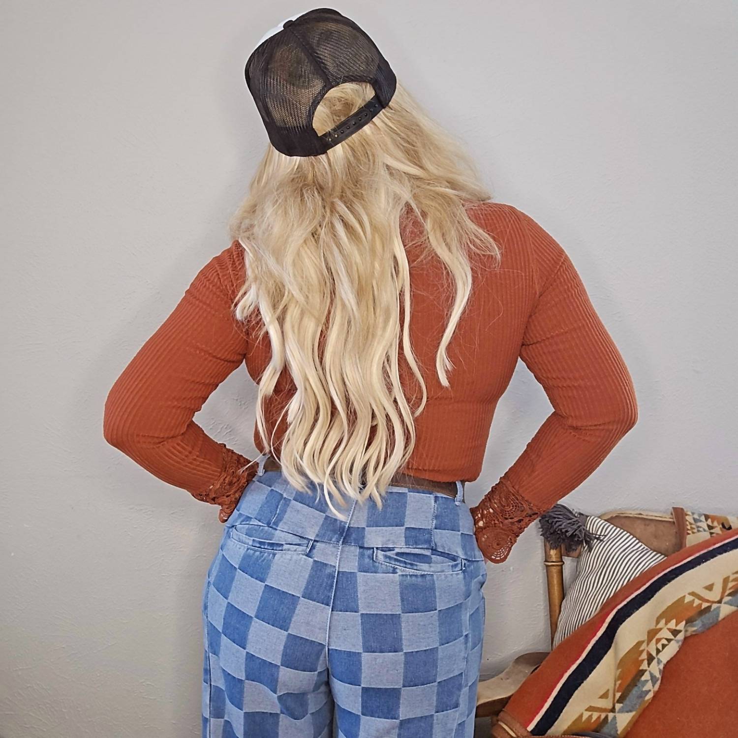 Keep It Gypsy - Women's Western Cowgirl Checkered Jeans