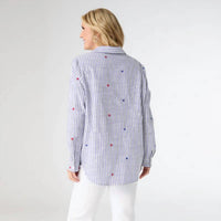 Coco + Carmen - Patriotic Striped Shirt With Stars