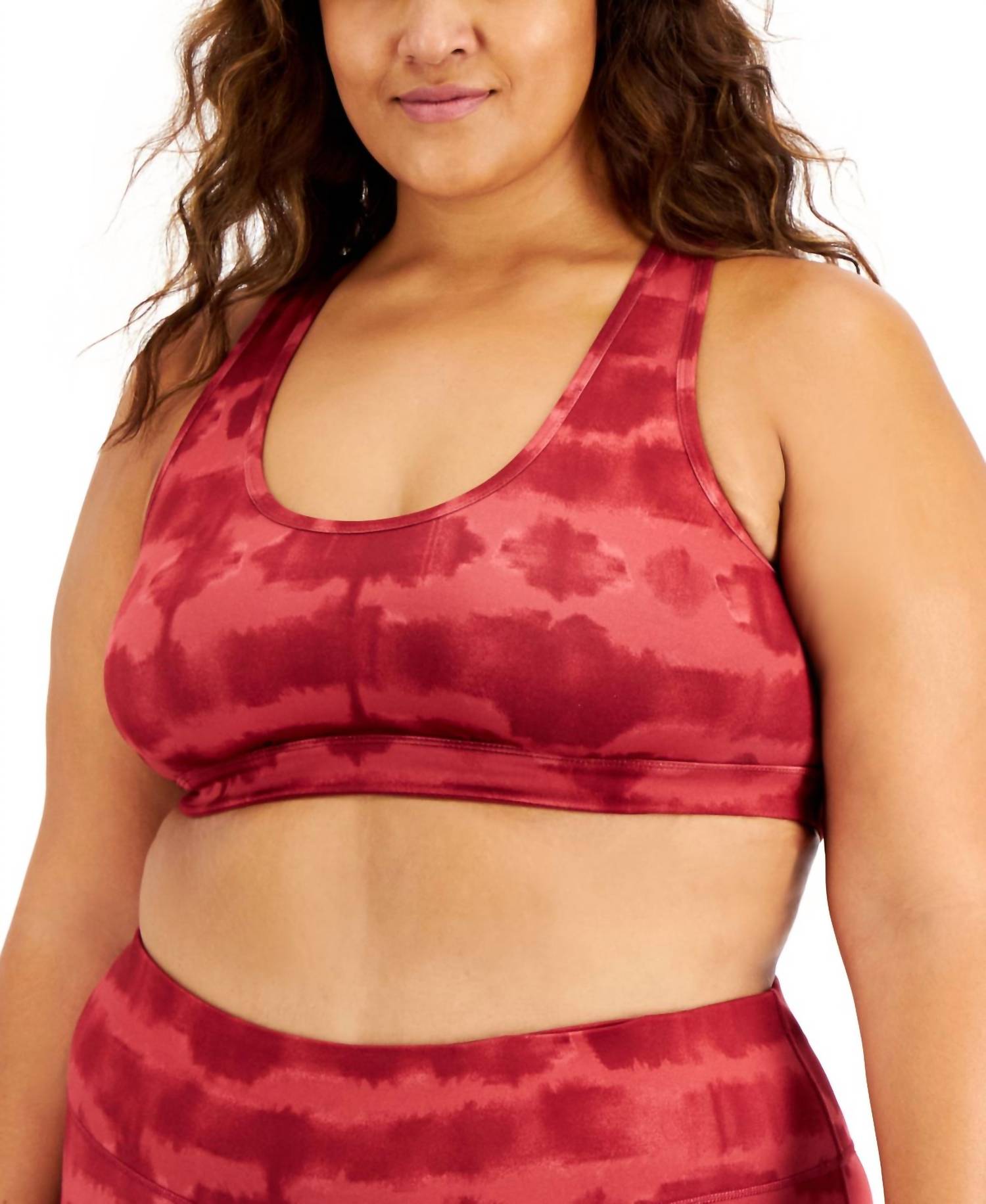 Ideology - Activewear Plus Size Tie-dyed Sports Bra