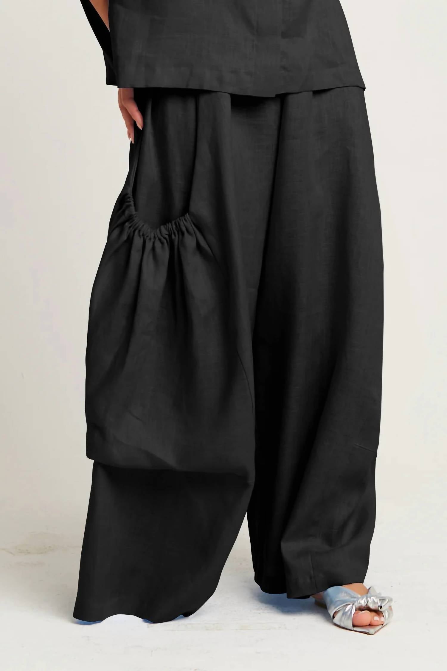 Planet By Lauren G. - Big Pocket Linen Pant