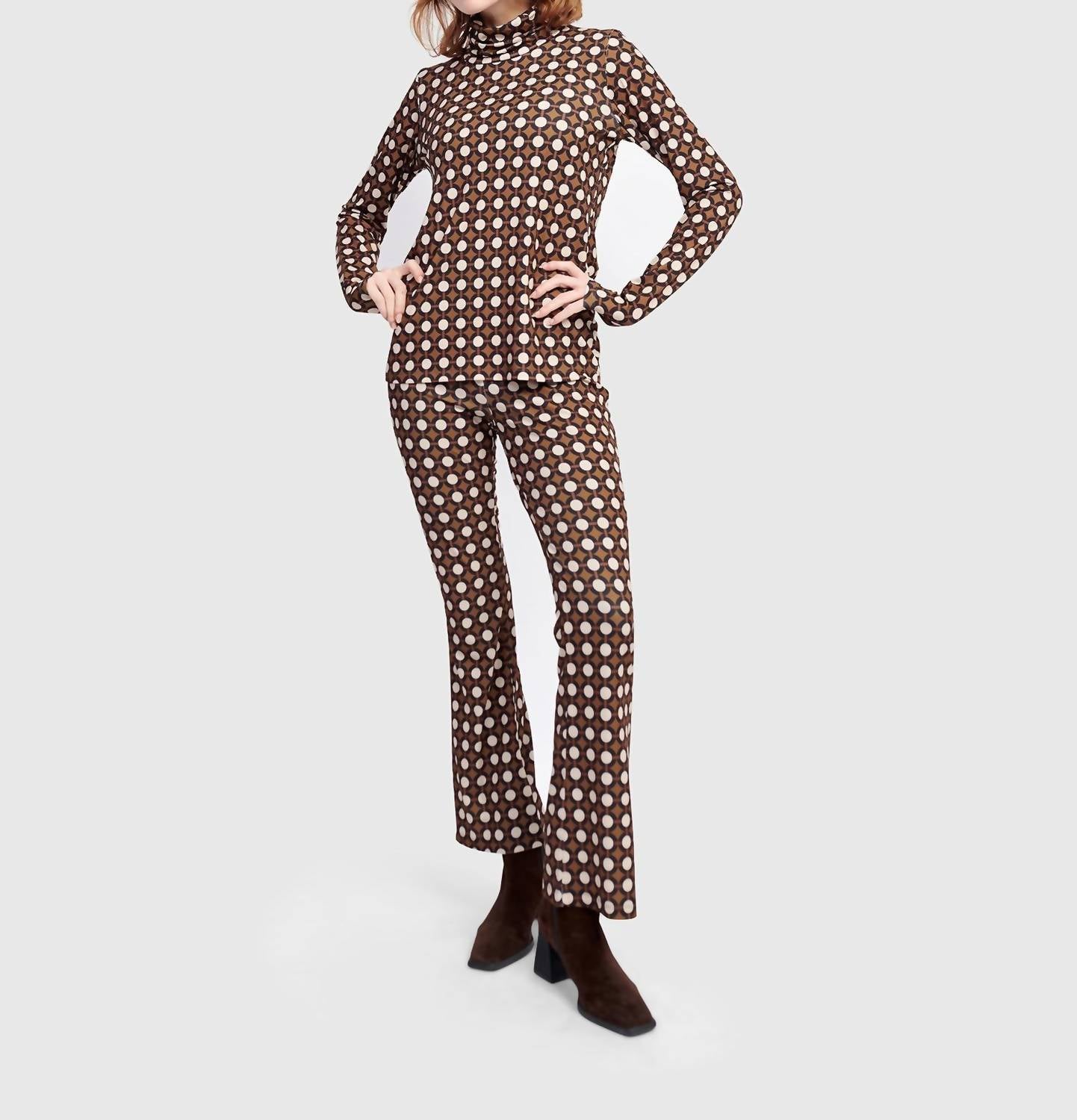 ALEMBIKA Twiggy Turtleneck Top in groove - women's long sleeve top - alternate view
