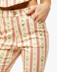 We Wore What - Floral Mid Rise Ankle Jeans
