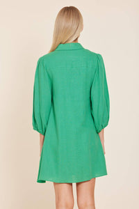 Dolce Cabo - Linen Exaggerated Sleeve Mini Dress