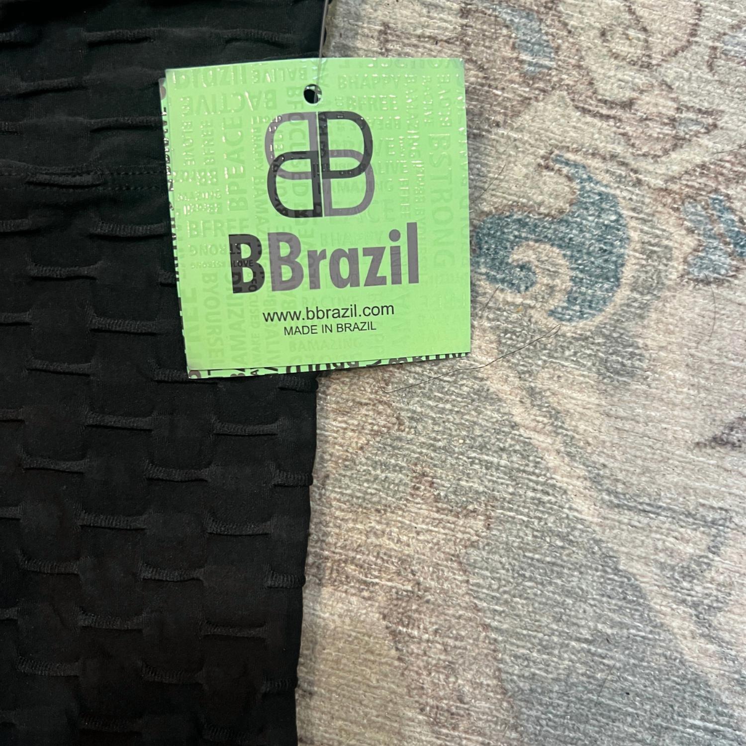 BBrazil Clothing Basket Weave Jacquard Long Leggings in black - women's pants - alternate view