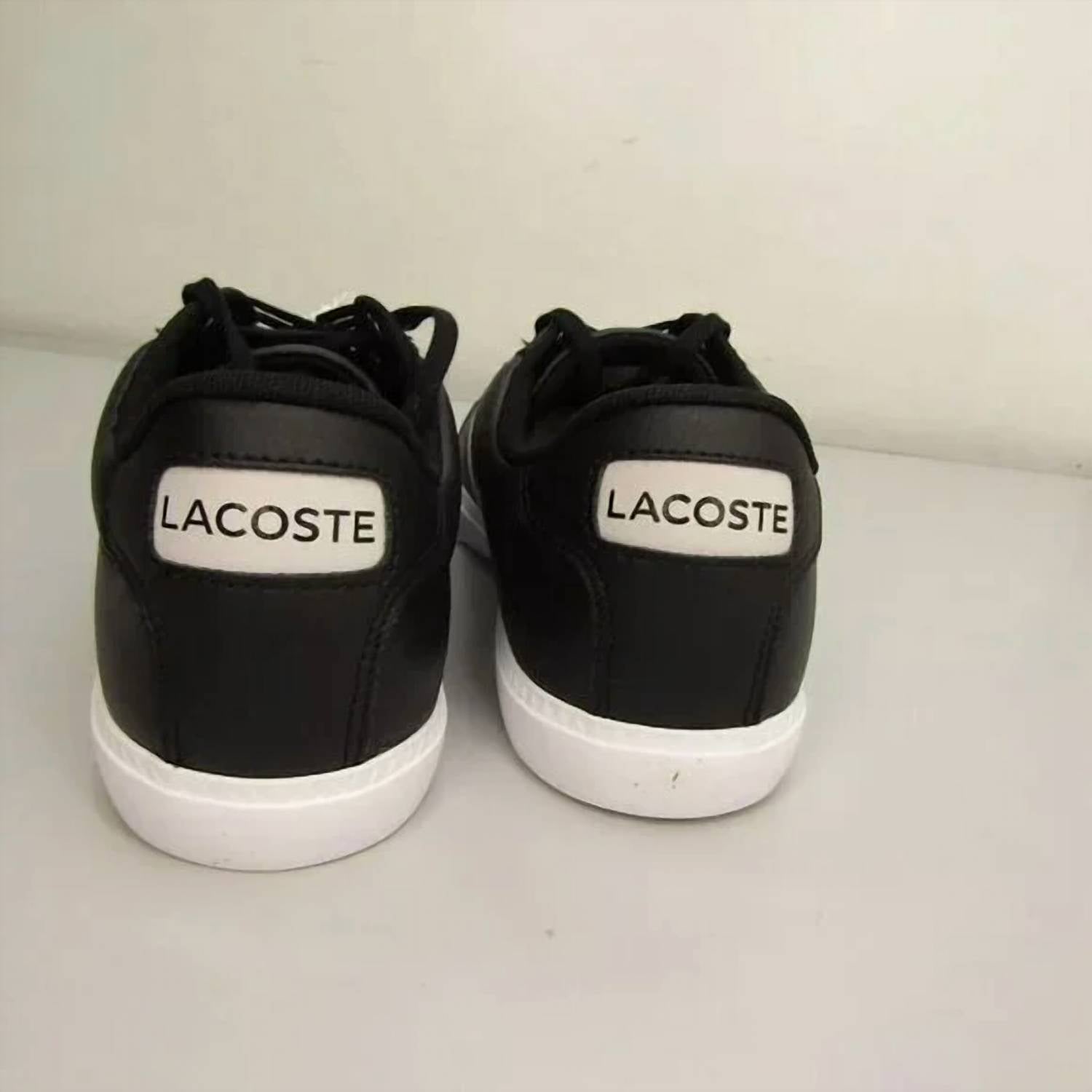 LACOSTE Women's Grad Vulc 120 Casual Flat Round Toe Low-rise Sneakers in black white - women's sneaker - view 4