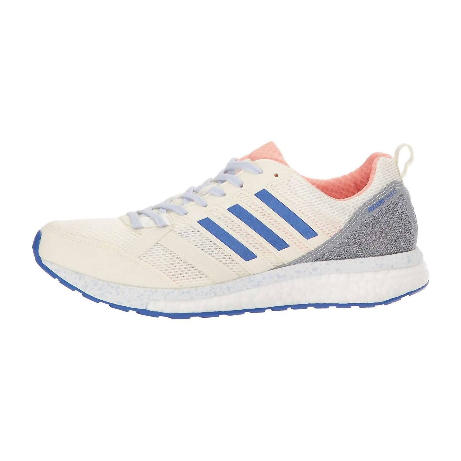 adidas Women's Adizero Tempo 9 Running Shoes in hi res orange hi res blue - women's shoe - alternate view