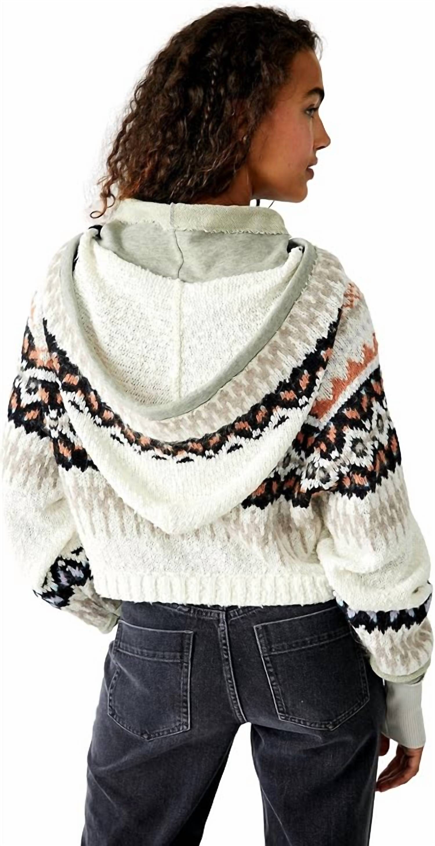 Free People - Wool Blend Cozy Hooded Sweater