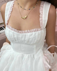 Selkie Little Lamb Dress in white - women's dress - detail view