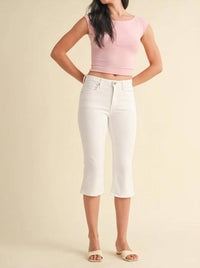 Just Black Denim - Mid Rise Capri Pants