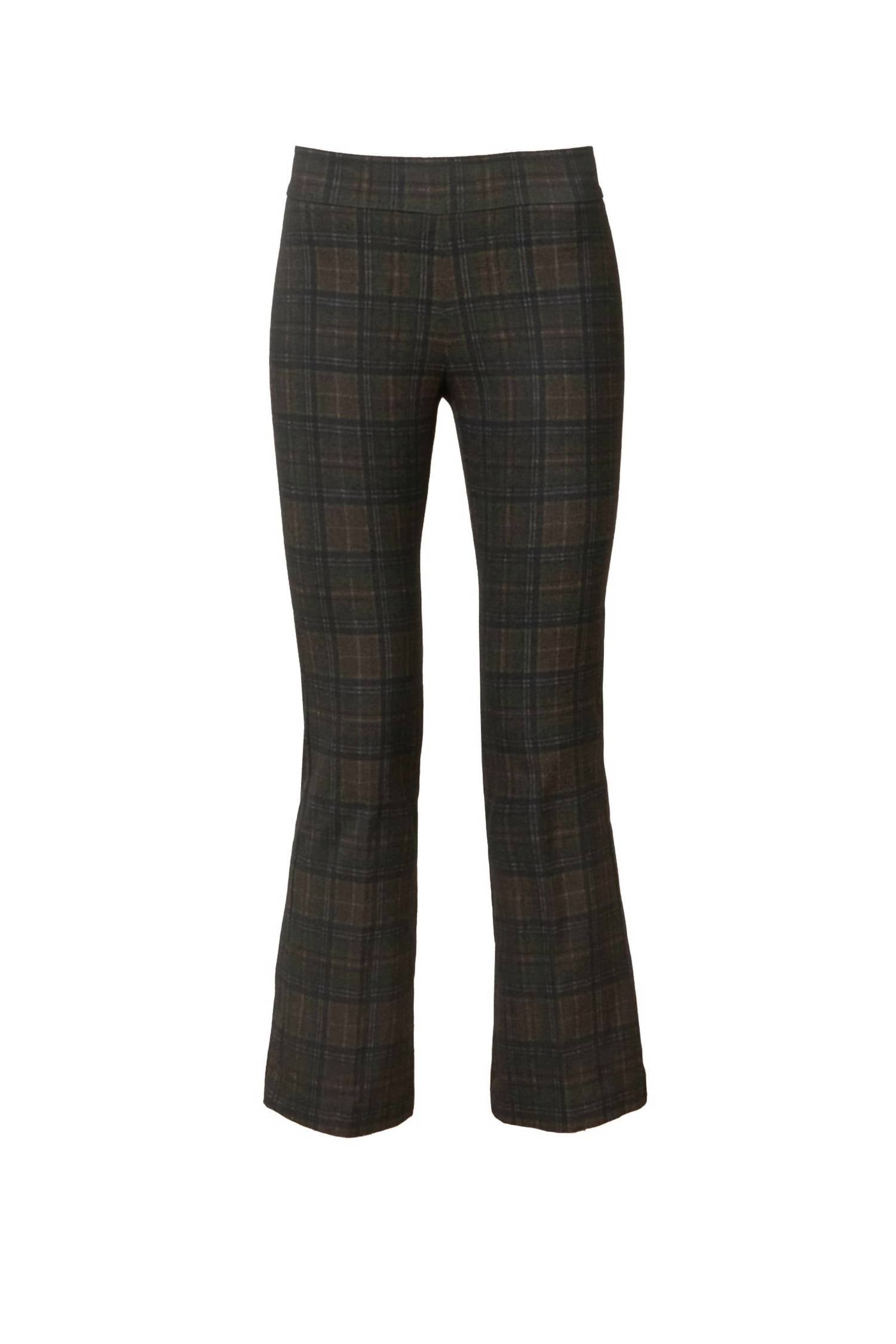 Avenue Montaigne Leo Flare Cut Pants in heritage plaid - women's pants - view 4