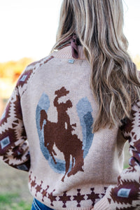 Lucky & Blessed - Frontier Spirit Rodeo Zip Sweater