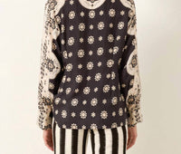 ALIX OF BOHEMIA Dana Bronco Bandana Shirt in black - women's shirt - alternate view