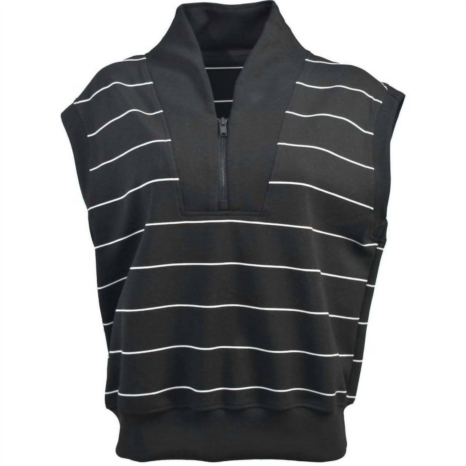 Rae Mode - Modal V-neck Zip Sleeveless Top