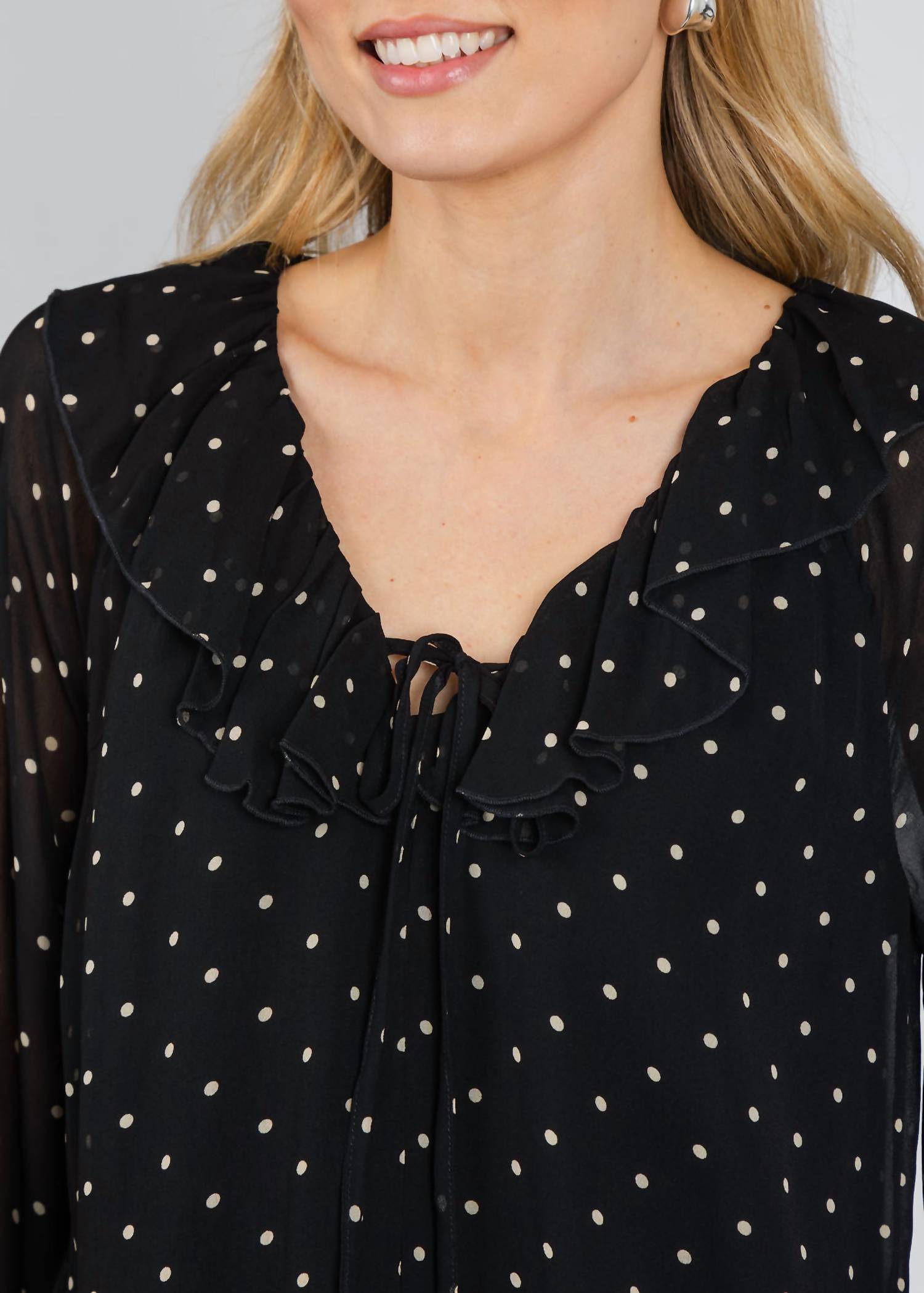 Rails Honora Ruffled Blouse in polka dots - women's blouse - view 4