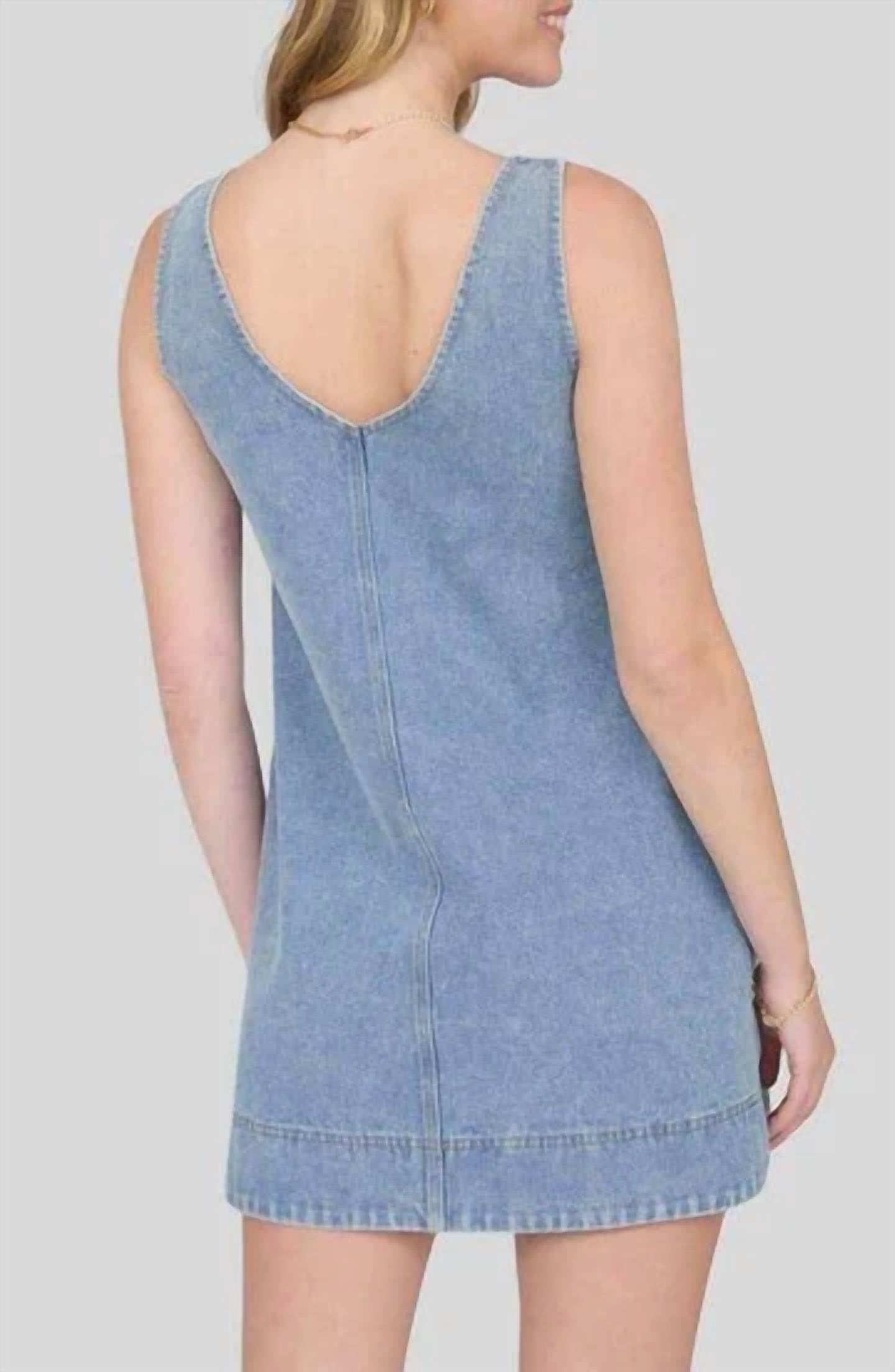Blu Pepper - Dara Washed Denim Mini Dress
