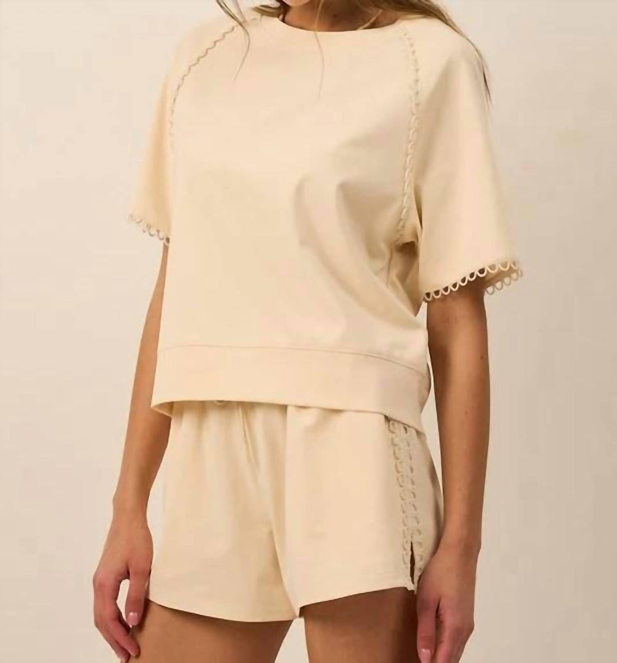 The Greii - Andrea Scallop Trim Top