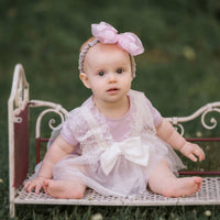 Mae Li Rose - Lace and Bow Onesie