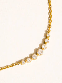 Flanerie By Maiq - Women's Crystal Station Chain Necklace