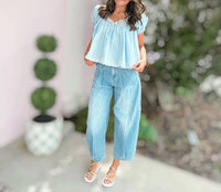 Mable - Lace Trim Top