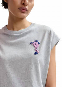 Essentiel Antwerp - Jungala Beaded Embroidered T Shirt