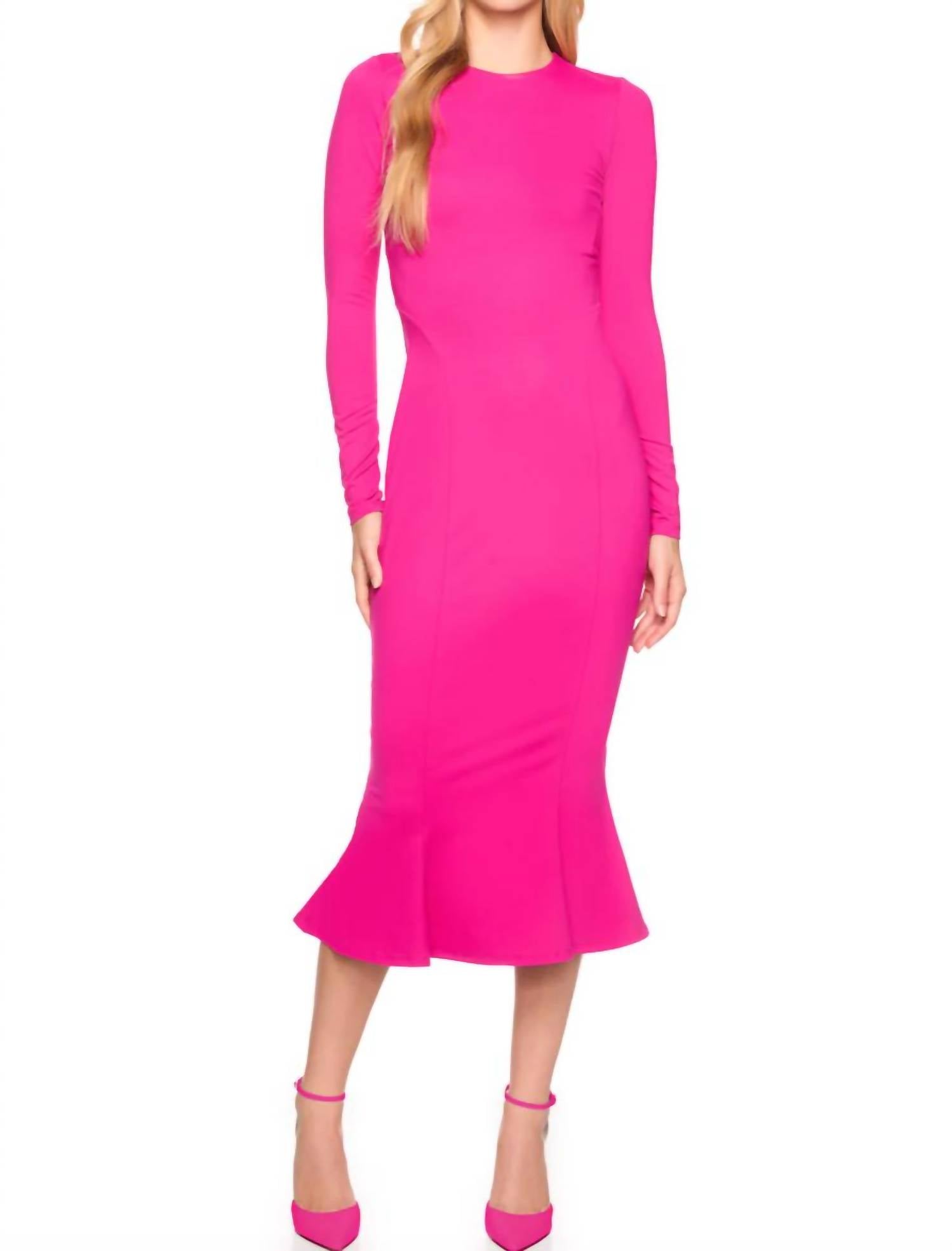 Susana Monaco - Crew Trumpet Midi Dress