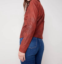 CHARLIE B Moto Jacket in cinnamon - women's jacket - alternate view