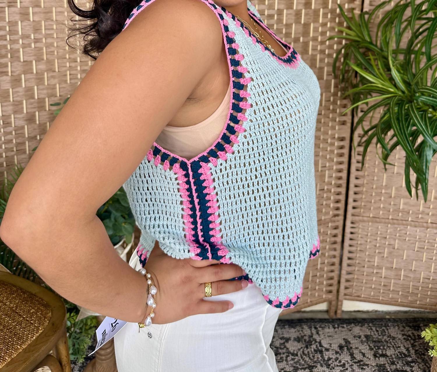 Listicle - Crochet Sweater Tank Top