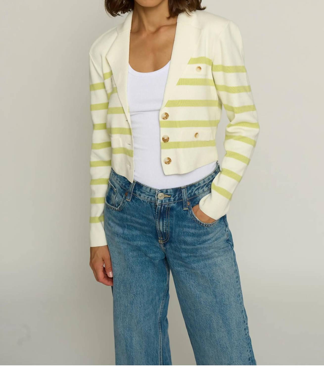 Central Park West - Stripe Knit Blazer