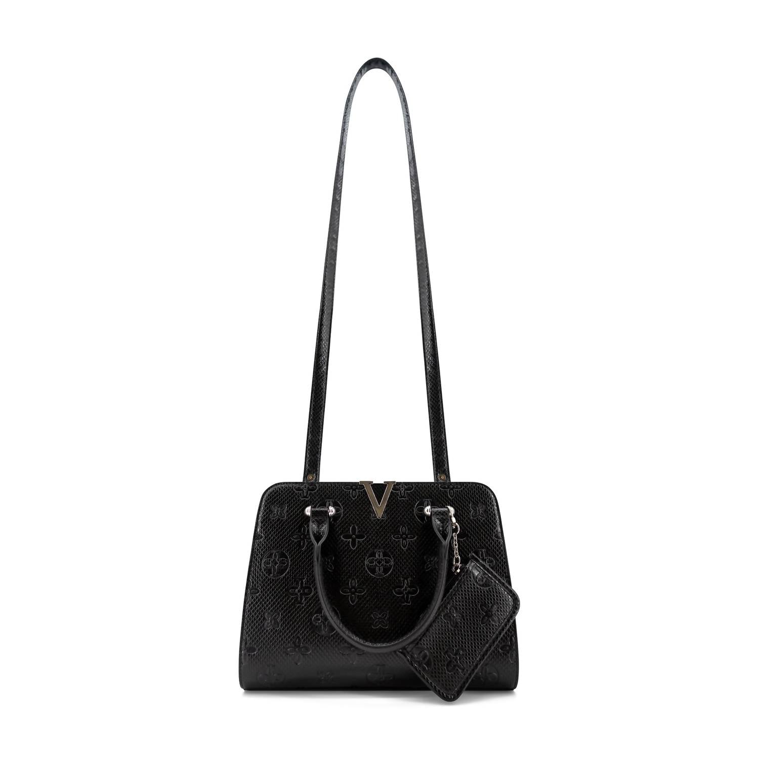 Like Dreams Women's Midori Satchel Chromatic Pattern Crossbody Bag in black - women's bag - view 6