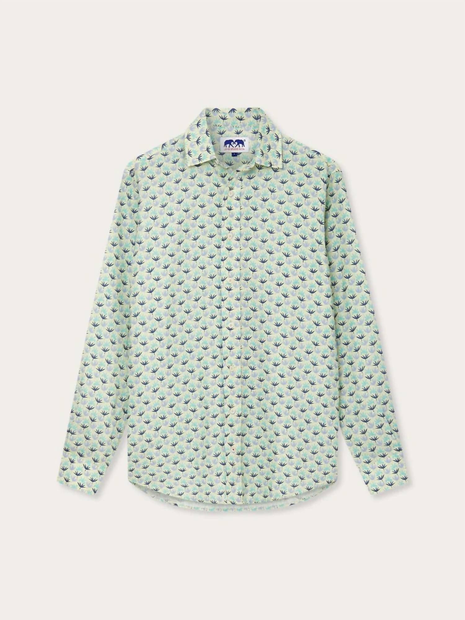 Lover Brand Fashion Men's Abaco Linen Shirt in palm sugar - men's shirt