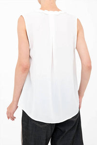 Elaine Kim - Bettina V-neck Shell Top With Grosgrain Trim