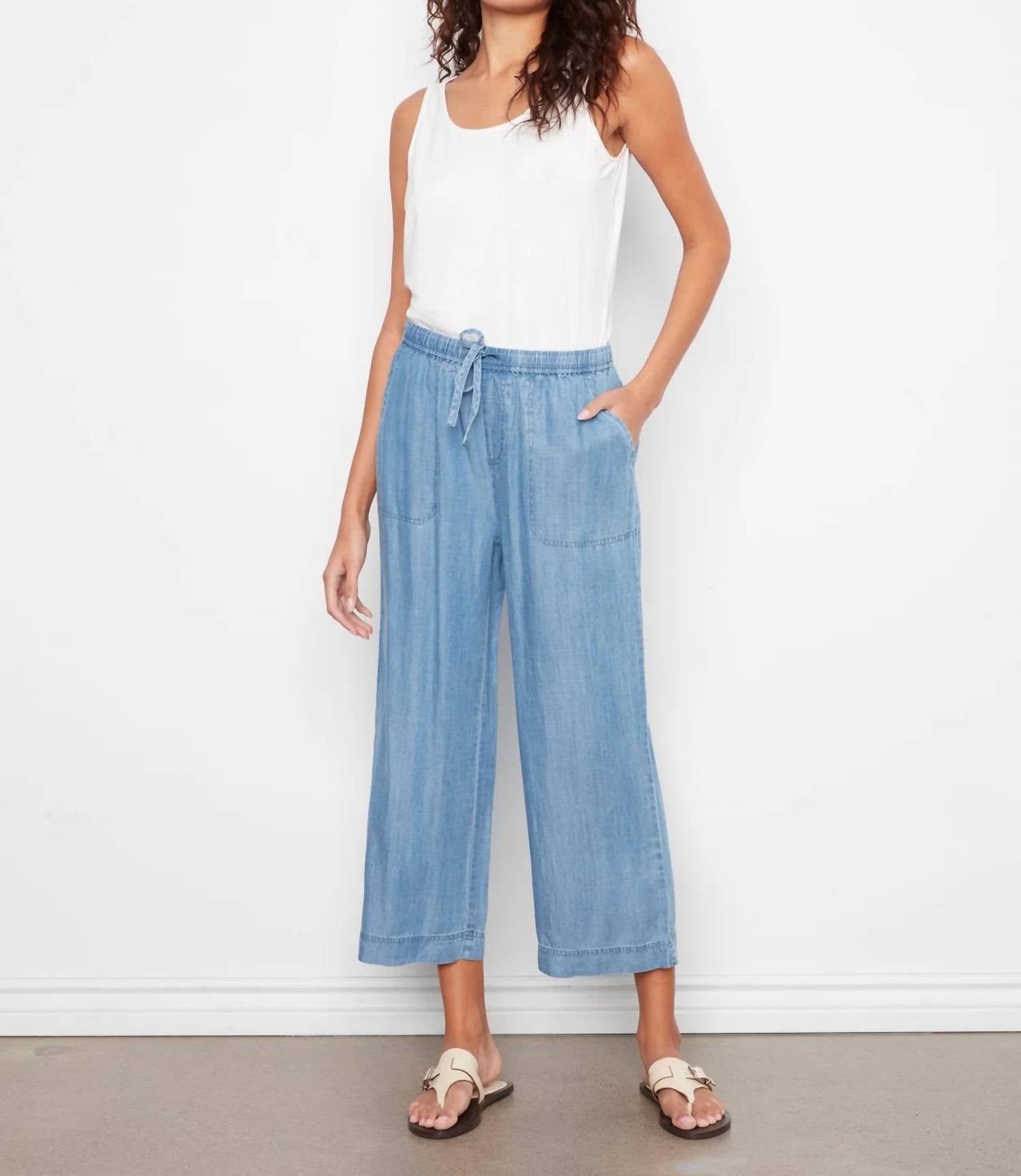 Charlie B - Tencel Wide Leg Jogger Pants