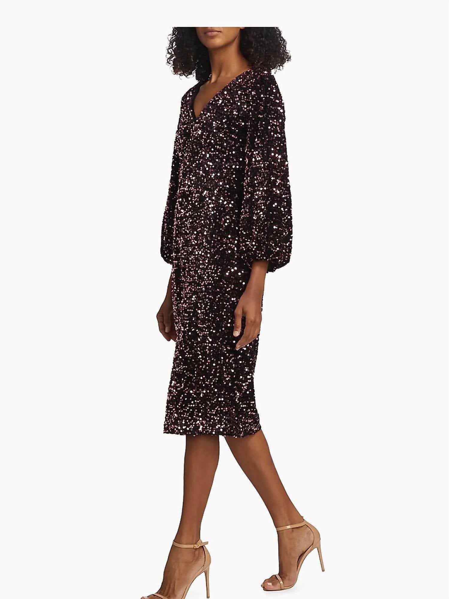 Elie Tahari - The Robin Sequin Sheath Dress