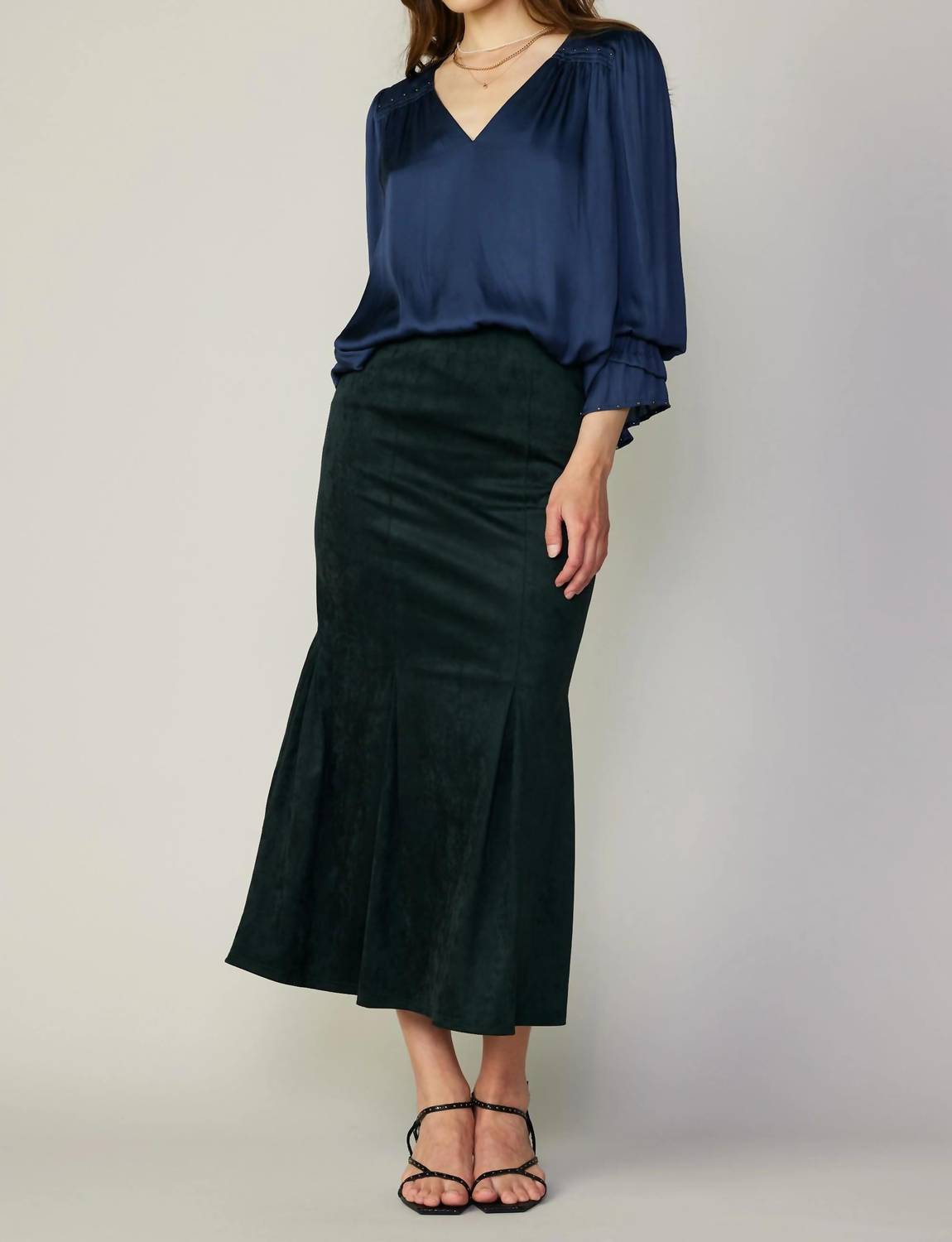 Current Air - Vegan Suede Fishtail Skirt