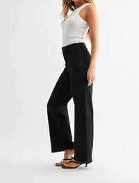 JBD. Hidden Pocket Jean in black - women's jeans - alternate view