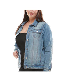 Veracci - Women's Plus Size Original Trucker Denim Jacket