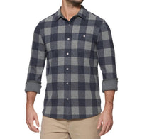 Fairfax & Favor - Thatcher Long Sleeve Hero Knit Flannel Shirt Top
