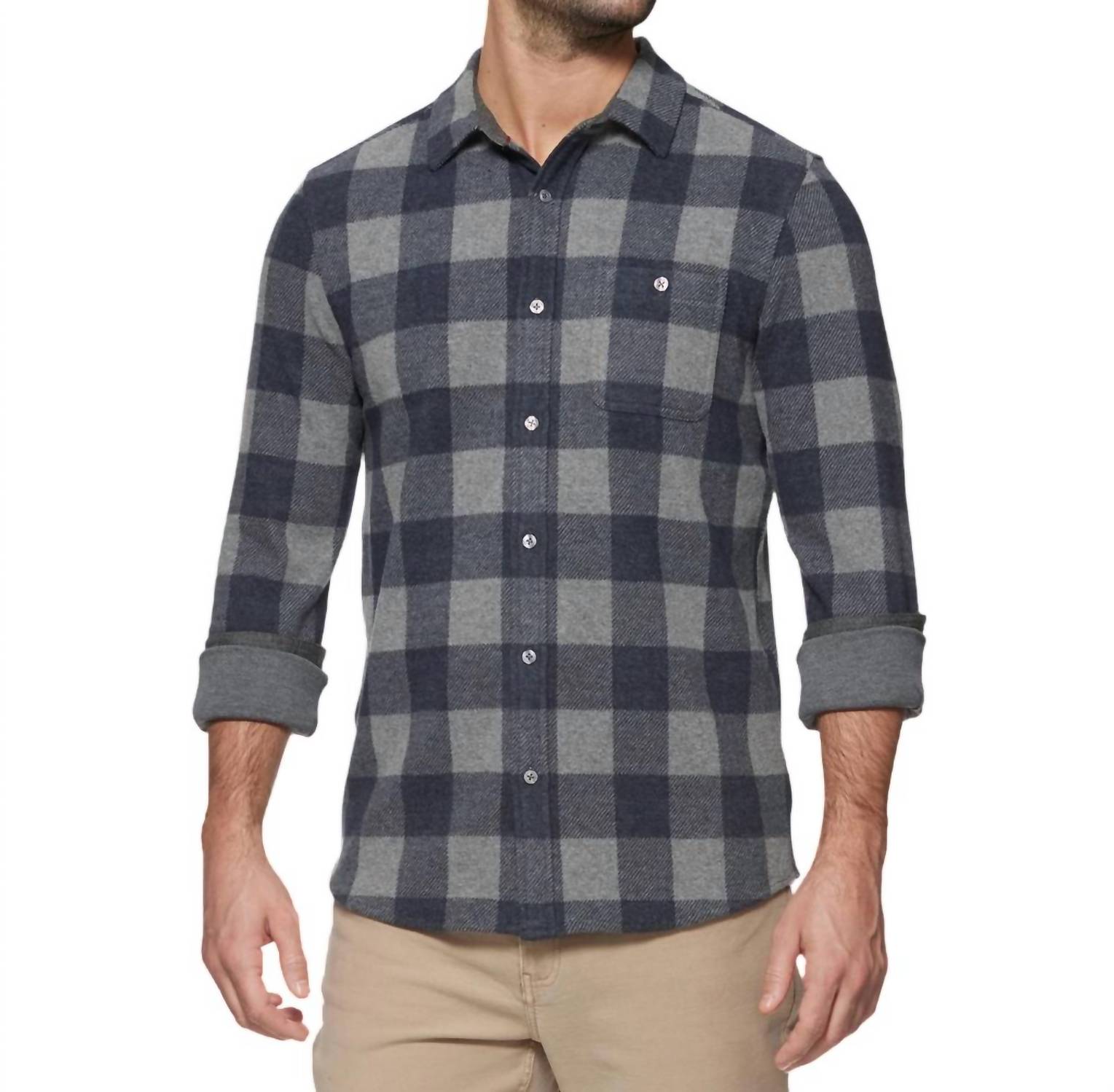 Fairfax & Favor - Thatcher Long Sleeve Hero Knit Flannel Shirt Top
