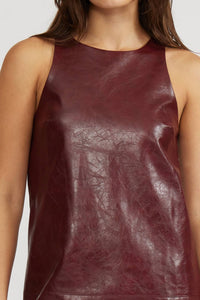Lucy Paris - Onyx Faux Leather Dress