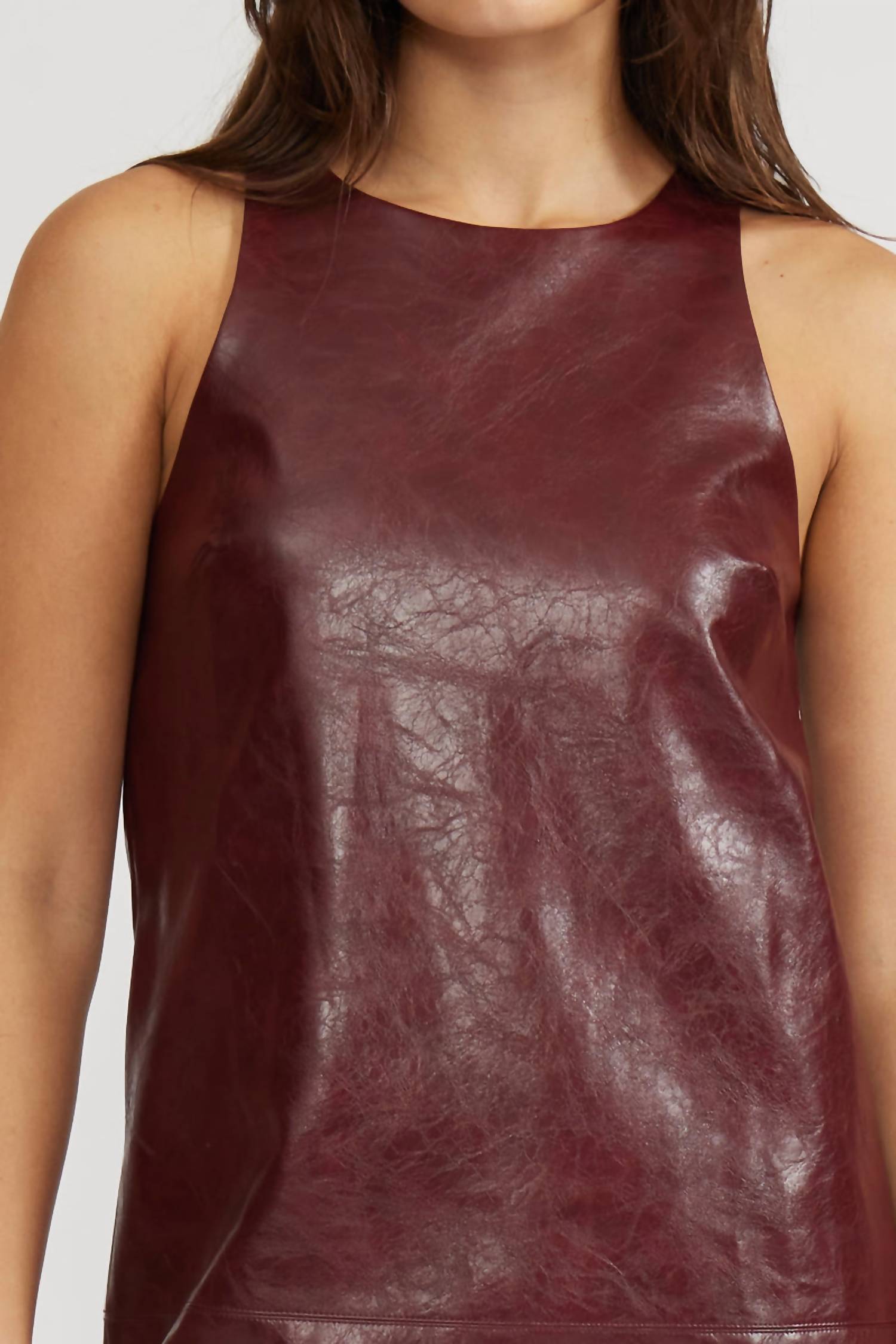 Lucy Paris - Onyx Faux Leather Dress