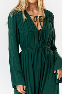 Lalavon - Not Over You Bell Sleeve Maxi Dress