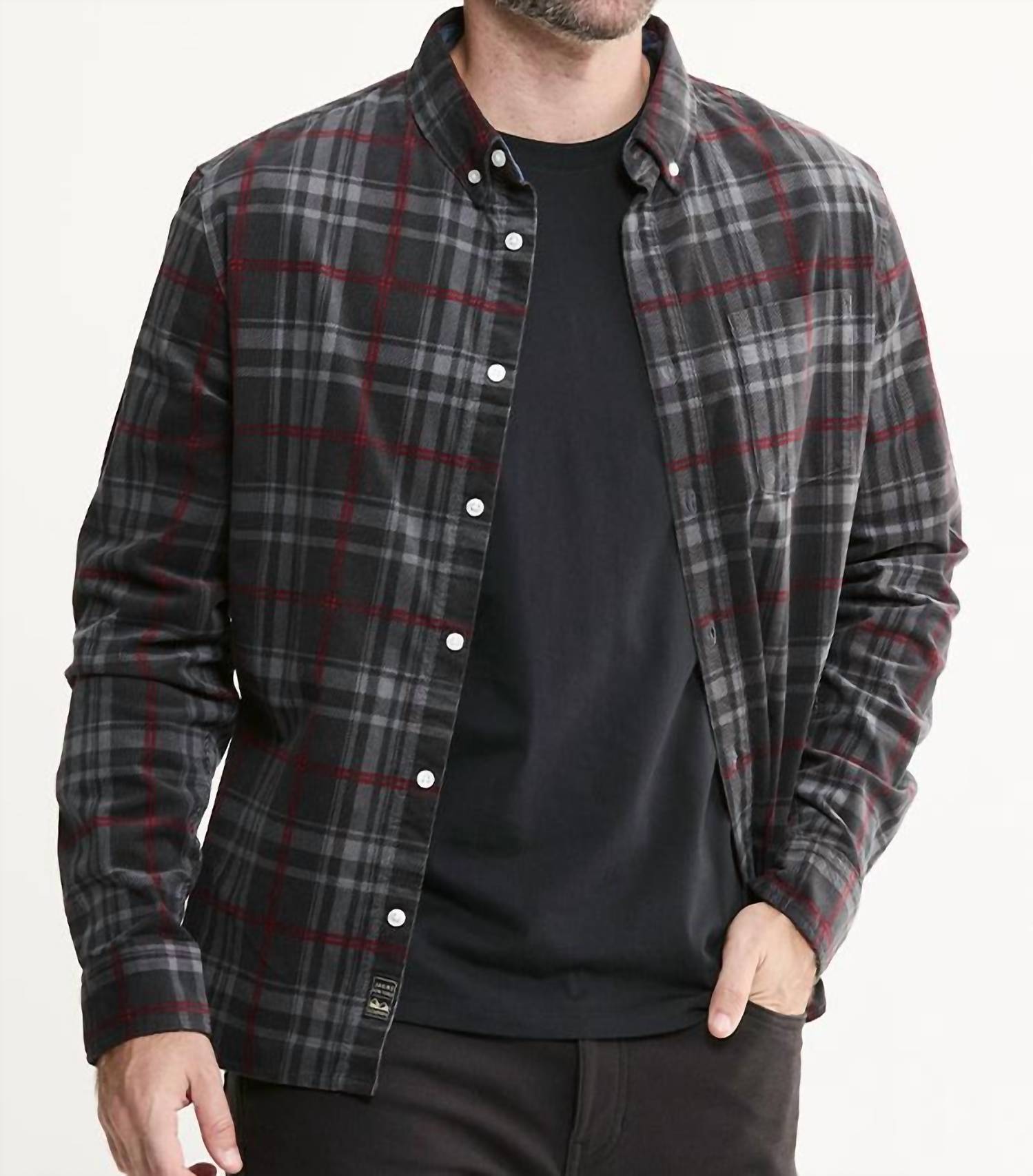 Jachs New York - Corduroy Plaid Button-down Shirt