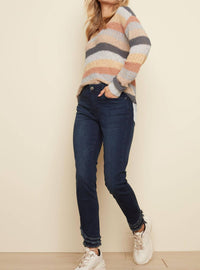 Charlie B - 3 Row Fringe Hem Jeans