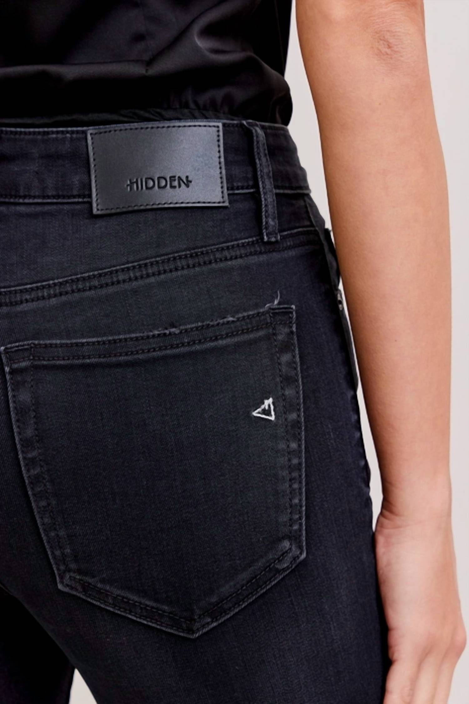 Hidden - Knee Distressed Stretch Flare Jean
