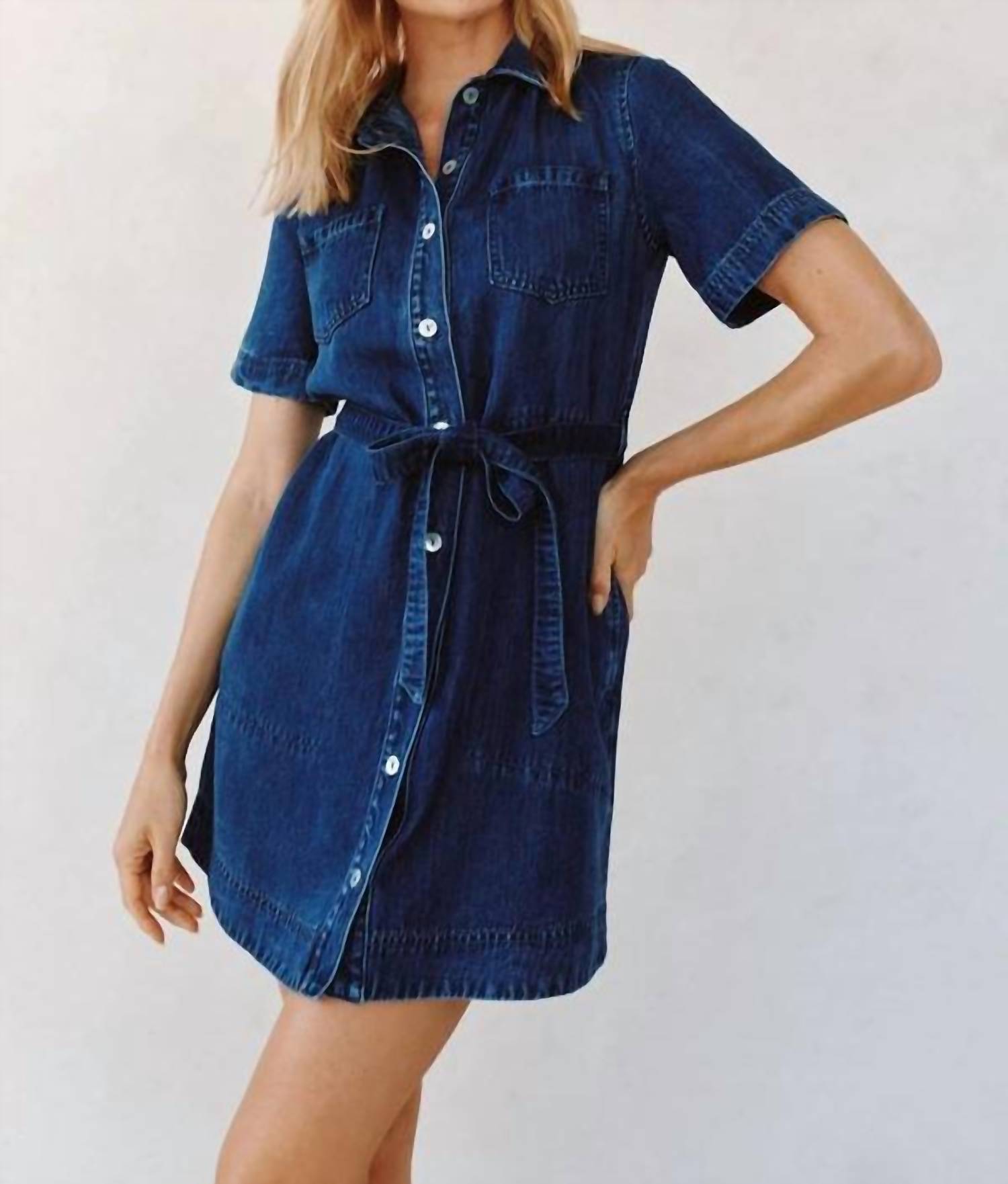 Bella Dahl - Short Sleeve Utility Mini Shirt Dress
