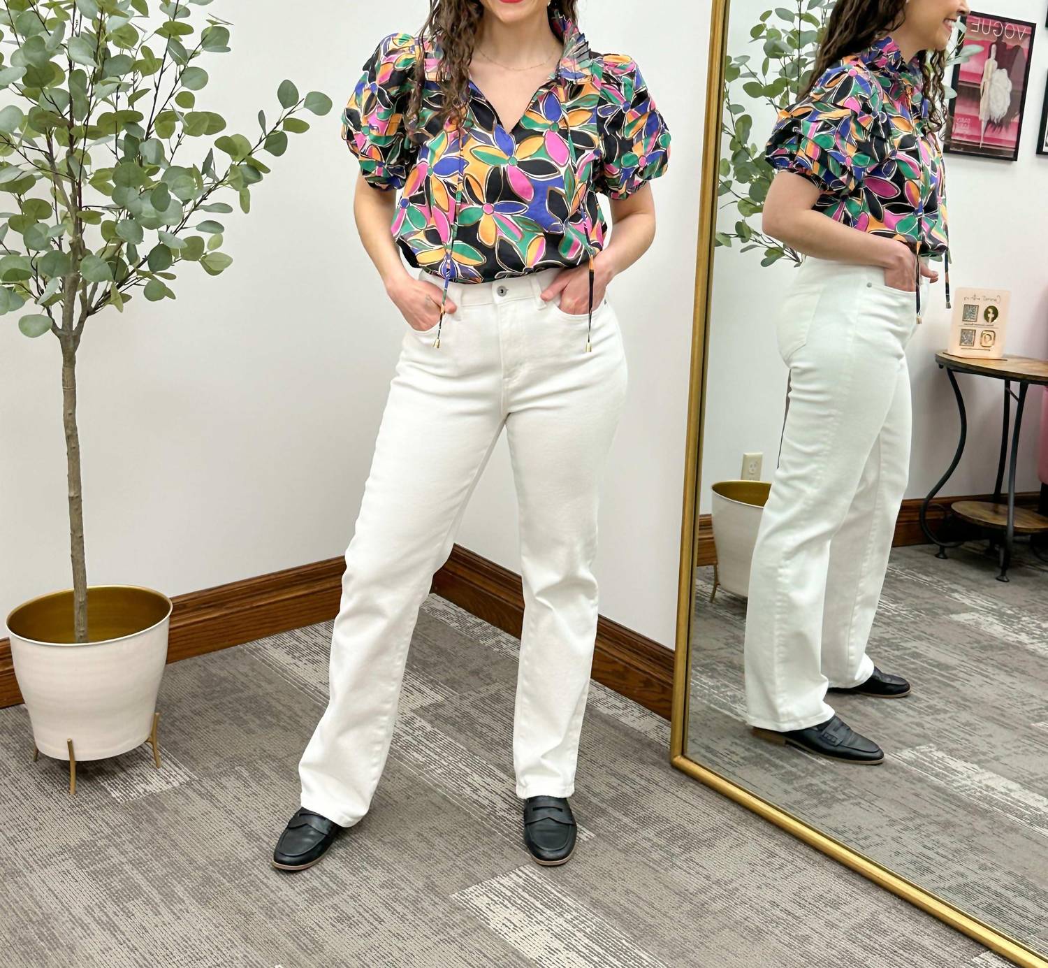 Mica Denim - High Rise Straight Leg Jeans